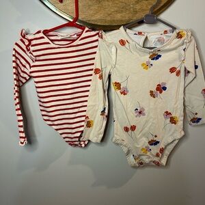 5 for $30 Zara Striped Red and Cream Baby Bodysuit​